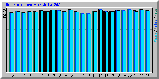 Hourly usage for July 2024